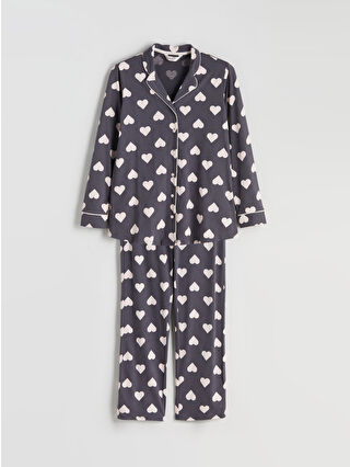 Dark Grey Printed