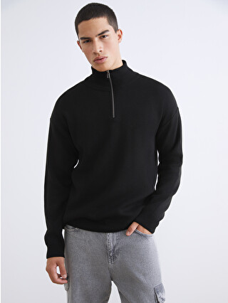 XSIDE Funnel Neck Long Sleeve Men's Knitwear Sweater - W55153Z8