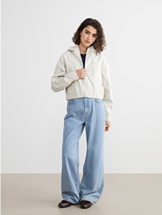 XSIDE Kapüşonlu Oversize Kadın Yağmurluk - W55238Z8-RFC | LC Waikiki
