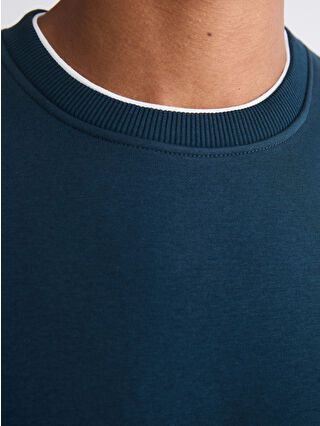 L 新品 ovy Pigment Crew Neck Sweat LCW Vision Crew Neck Men's Thick Sweatshirt -W55613Z8-ZGX - LC Waikiki