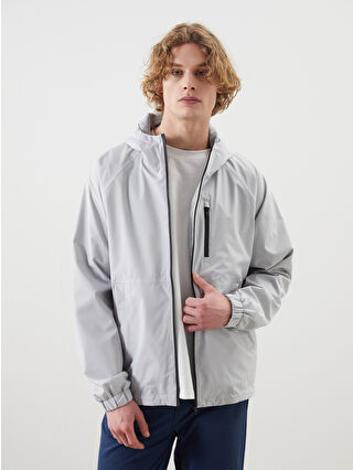 XSIDE Gri Kapüşonlu Erkek Yağmurluk - W55621Z8-VKT | LCW