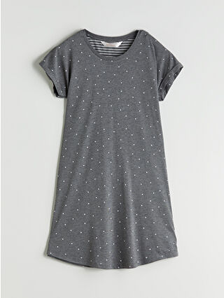 Grey Melange Printed
