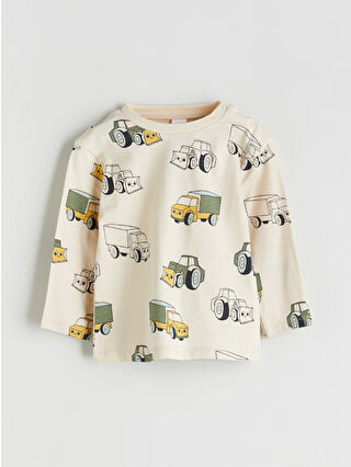 Açık Bej Baskılı