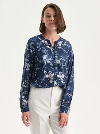 Navy Printed