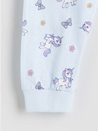 ぴページ LCW Kids Lila Bisiklet Yaka Kız Çocuk Pijama Takım 2'li - W5AA54Z1