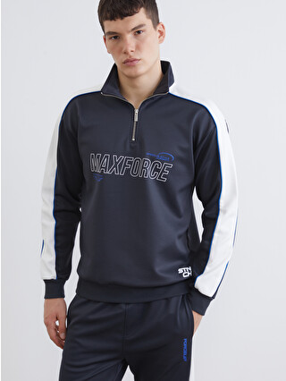 XSIDE Funnel Neck Printed Men's Thick Sweatshirt - W5AC81Z8-VX9
