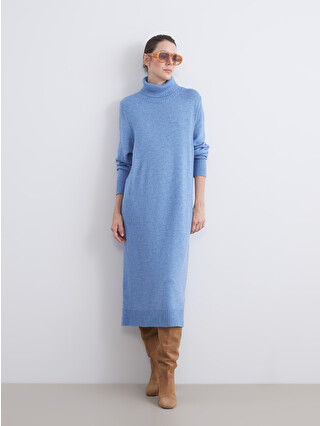 LCWAIKIKI Classic Turtleneck Oversize Knitwear Dress - W5BC18Z8-L9D