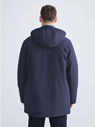 LCWAIKIKI Classic Lacivert Standart Kalıp Kapüşonlu Erkek Mont