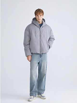 XSIDE Relaxed Fit Hooded Men's Coat - W5CN14Z8-YBQ | LC Waikiki