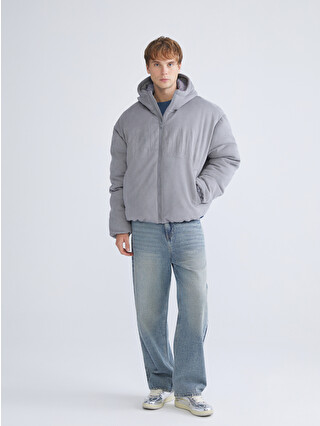 XSIDE Relaxed Fit Hooded Men's Puffer Coat - W5CN15Z8-YBQ | LC Waikiki