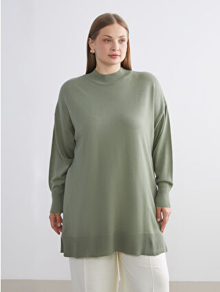 LCW Modest Funnel Neck Women's Knitwear Tunic - W5CV21Z8-LVB - LC