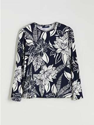 Navy Printed