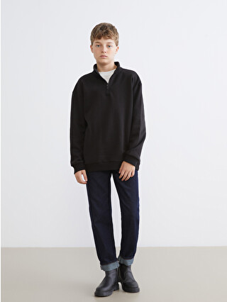 LCW Kids Funnel Neck Boys' Thick Sweatshirt - W5DA00Z4-CVL | LC