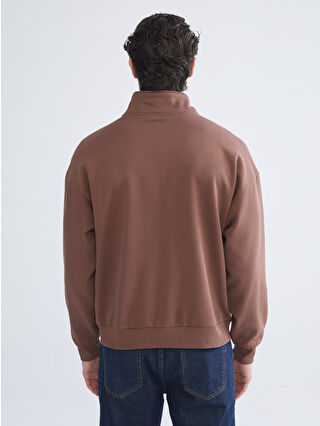 XSIDE Funnel Neck Printed Oversize Men's Thick Sweatshirt