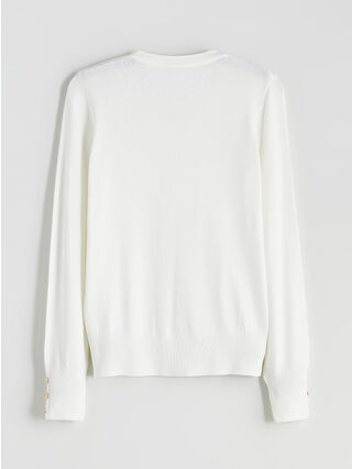 LCWAIKIKI Classic V Yaka Kadın Triko Kazak - W5DG64Z8-R9J | LCW