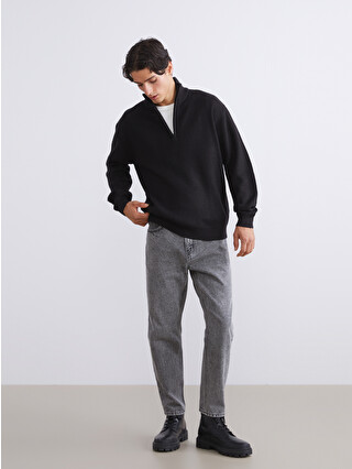 XSIDE Standard Fit Stand Collar Men's Sweater - W5DI58Z8-CVL - LC