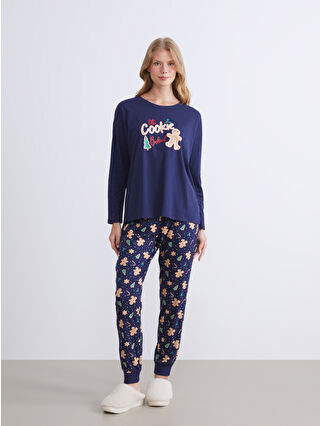 Navy Printed