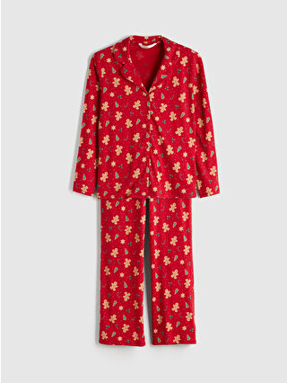 Bright Red Printed