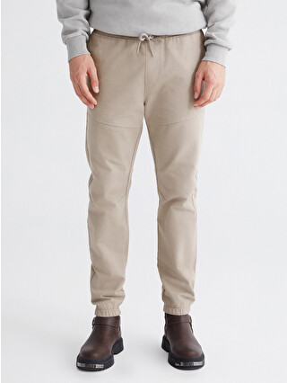 XSIDE Bej Beli Lastikli Erkek Jogger Pantolon - W5DO35Z8-V38 | LCW