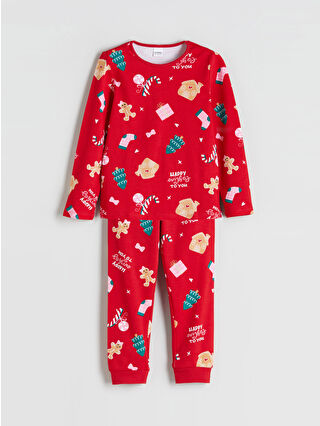 Bright Red Printed