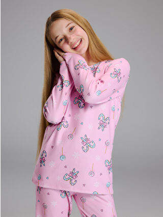 Açık Pembe Baskılı