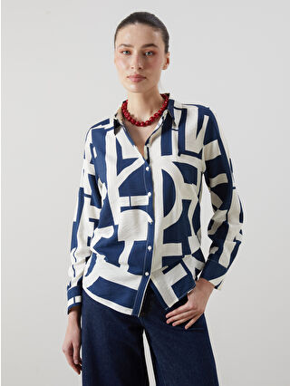 Navy Printed