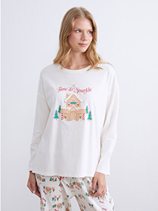 لون كريمي مطبوع