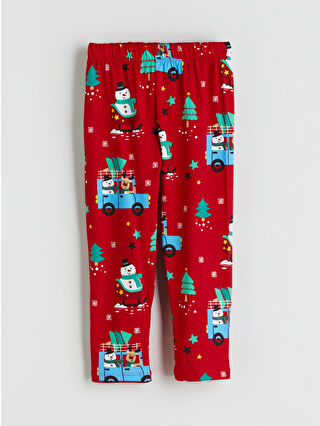 Canlı Kırmızı Baskılı