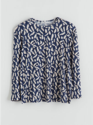 Light Navy Printed