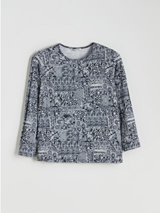 Bright Navy Printed