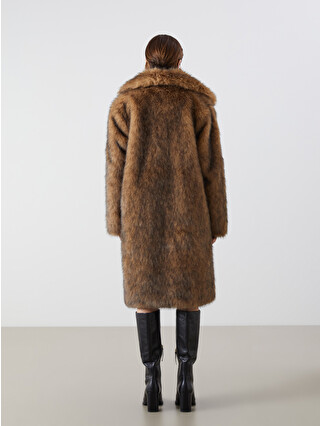 LCW Vision Jacket Neck Women's Fur Overcoat - W5FC07Z8-M60 | LC