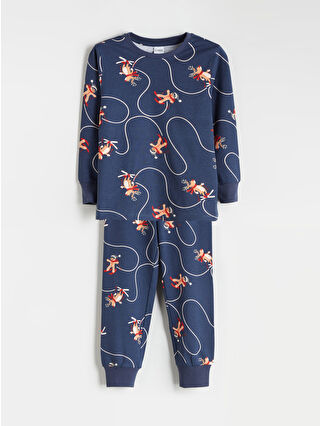 Navy Printed