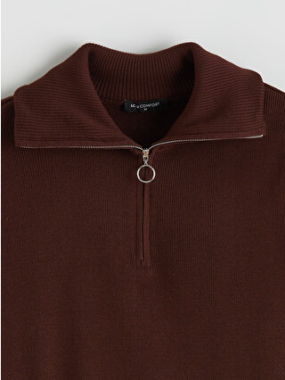 LCW Comfort Funnel Neck Women's Knit Sweater - W5FK14Z8-HDZ | LC