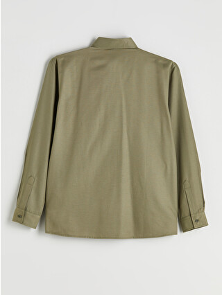 LCW ECO Front Button Closure Plain Long Sleeve Men's Shirt