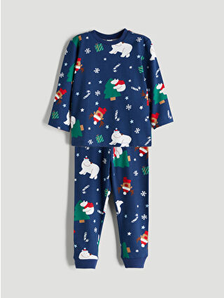 Dark Navy Printed