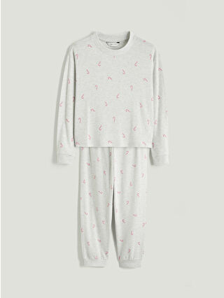 Grey Melange Printed