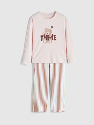 Uçuk Pembe Baskılı