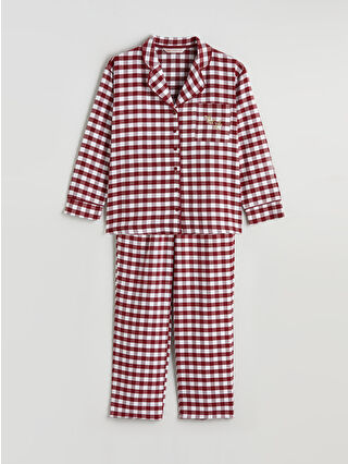 Koyu Kırmızı Ekoseli