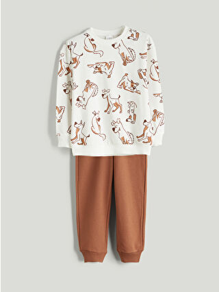 Açık Bej Baskılı