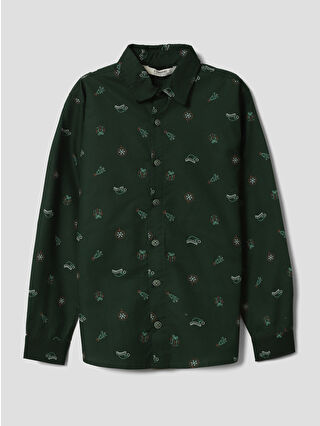 Dark Green Printed