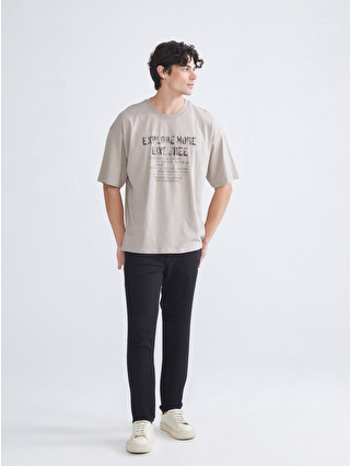 XSIDE Crew Neck Printed Jersey Men's T-shirt - W5HT90Z8-GQF | LC