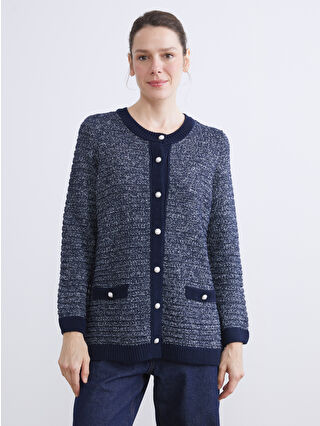 Navy Jacquard
