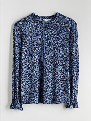 لون كحلي ساطع مطبوع