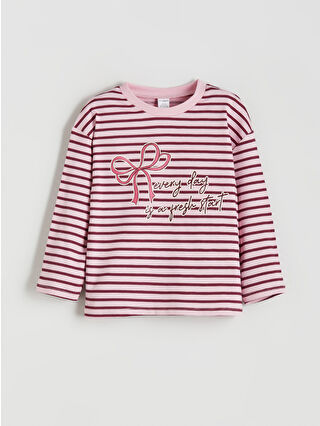 Açık Bordo Çizgili