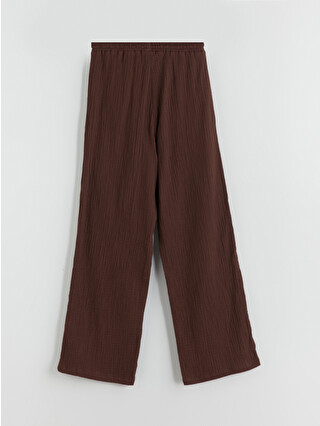 Chiharu♡ ダークブラウン36 LCW Vision Plus Size Elastic Waist Textured Muslin Women's