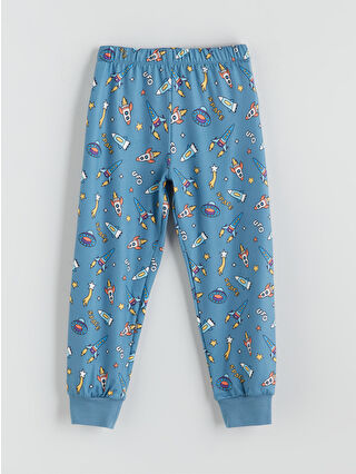 Açık İndigo Baskılı