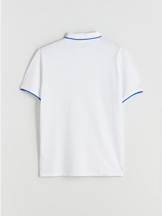 XSIDE ACTIVE Beyaz Polo Yaka Real Madrid Baskılı Erkek Taraftar