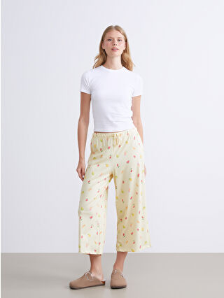 Açık Sarı Baskılı