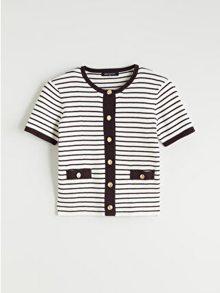 لون بني داكن مخطط