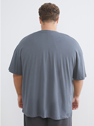 XSIDE Plus Size Basic Jersey Men's T-Shirt - W5L788Z8-VXQ | LC Waikiki